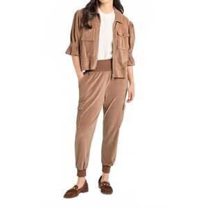 NEW CINQ A SEPT velour giles pant in mocha